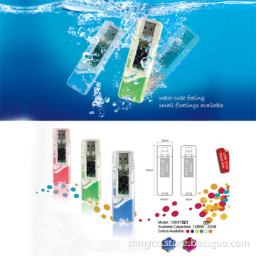 USB Flash Drive w/Liquid Decoration (12D37001)